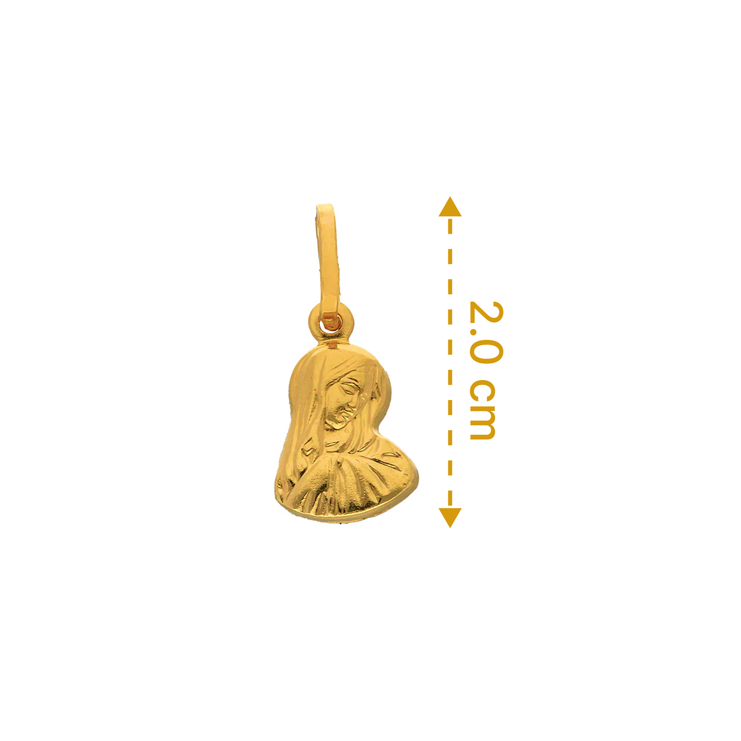 Gold Mother Mary Pendant 18KT - FKJPND18KU1062