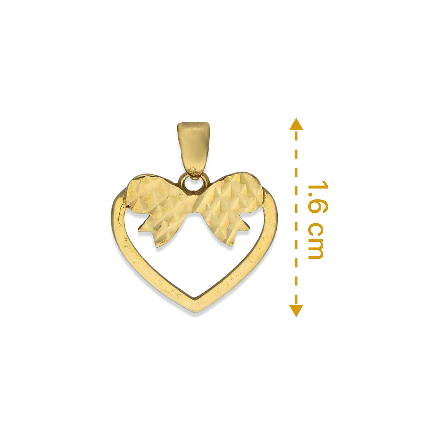 Gold Heart Knot Pendant 18KT - FKJPND18KU1087
