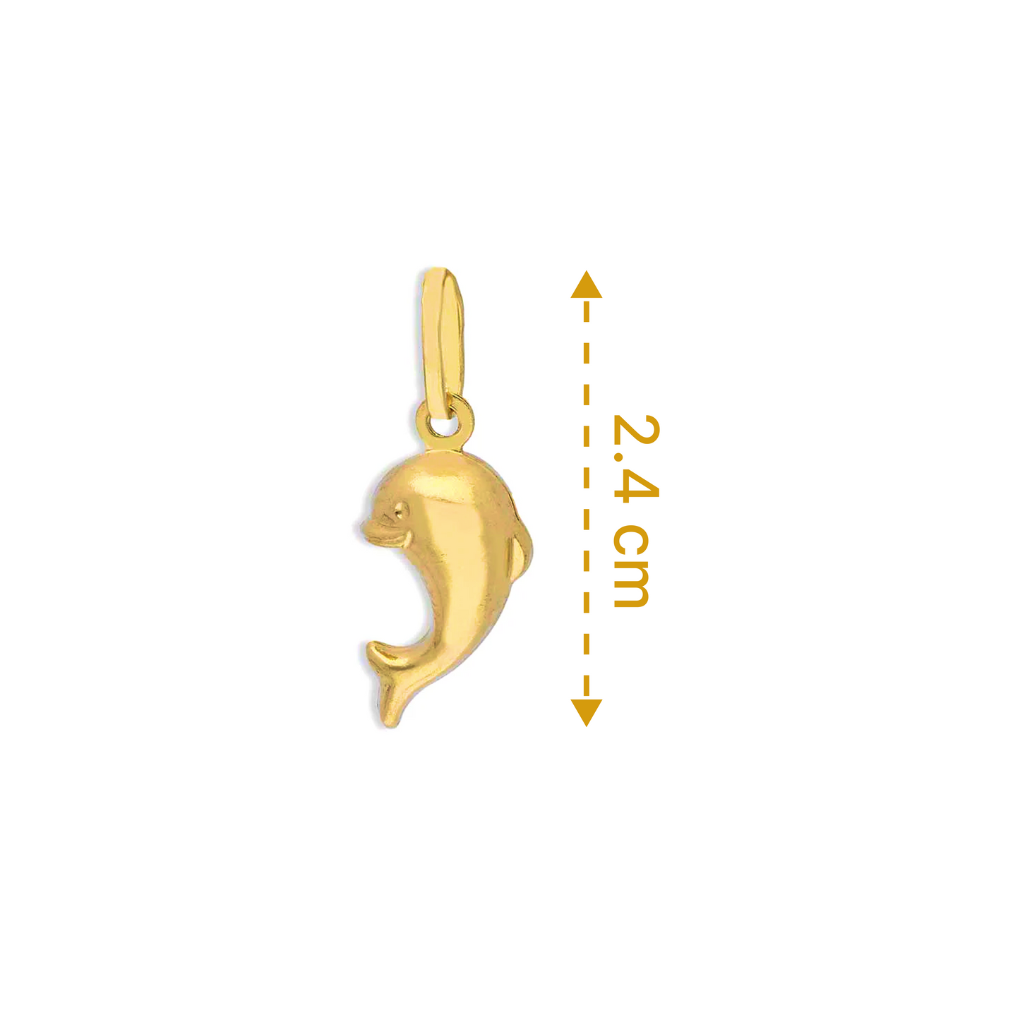 Gold Dolphin Pendant 18KT - FKJPND18KU1120