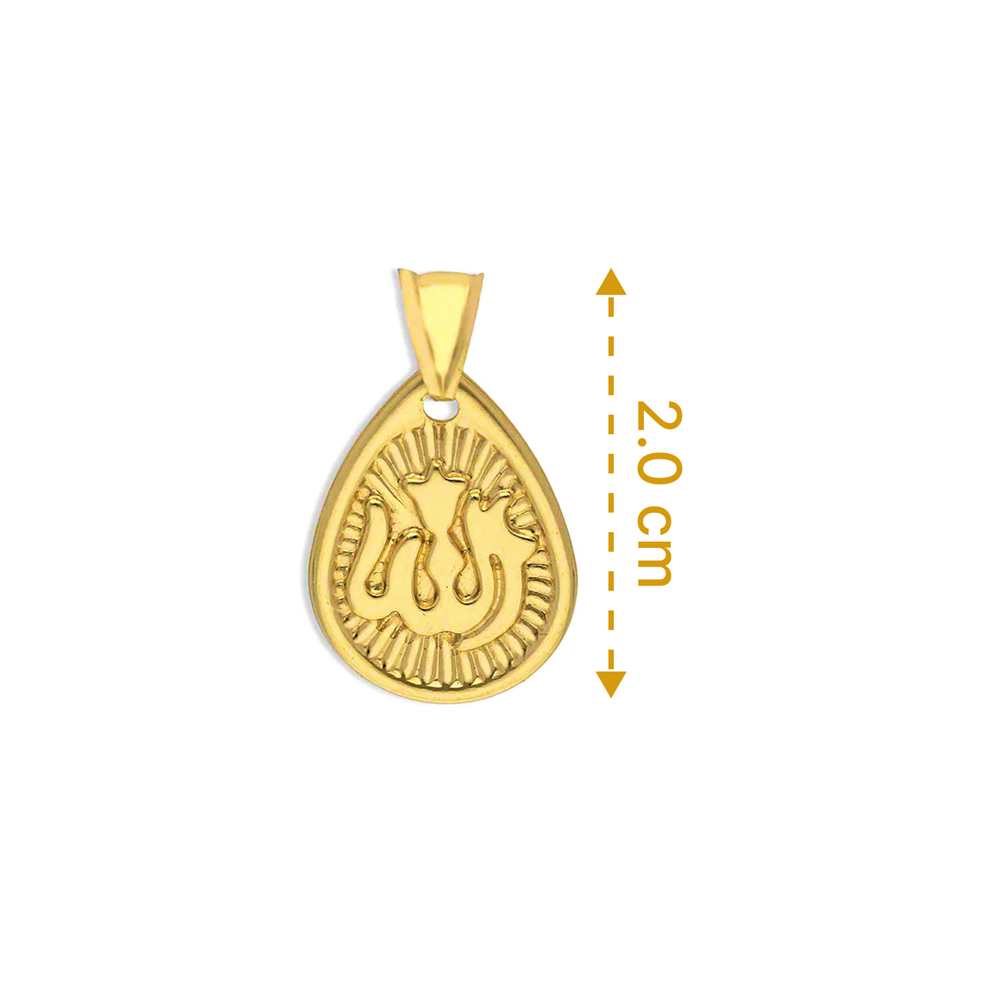 Gold Allah Pendant 18KT - FKJPND18KU1129