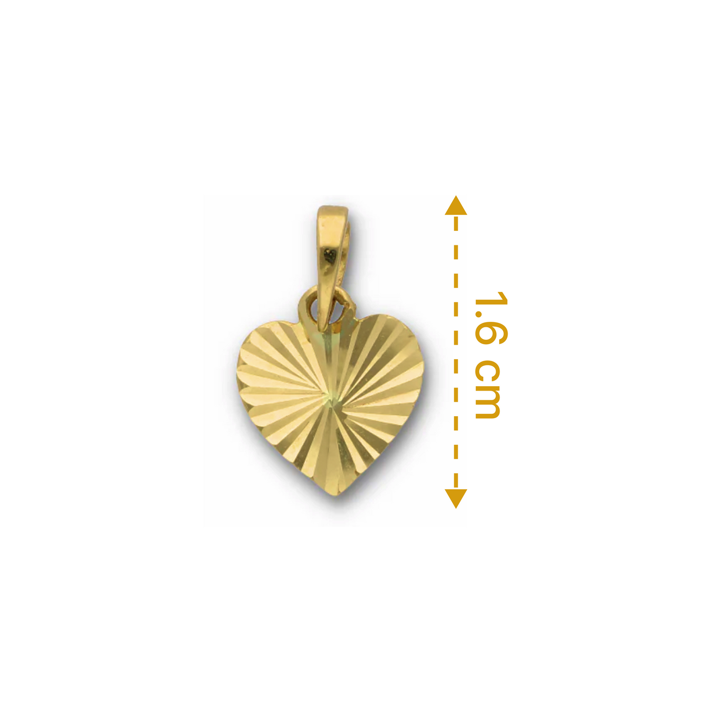 Gold Heart Shaped Pendant 18KT - FKJPND18KU6123