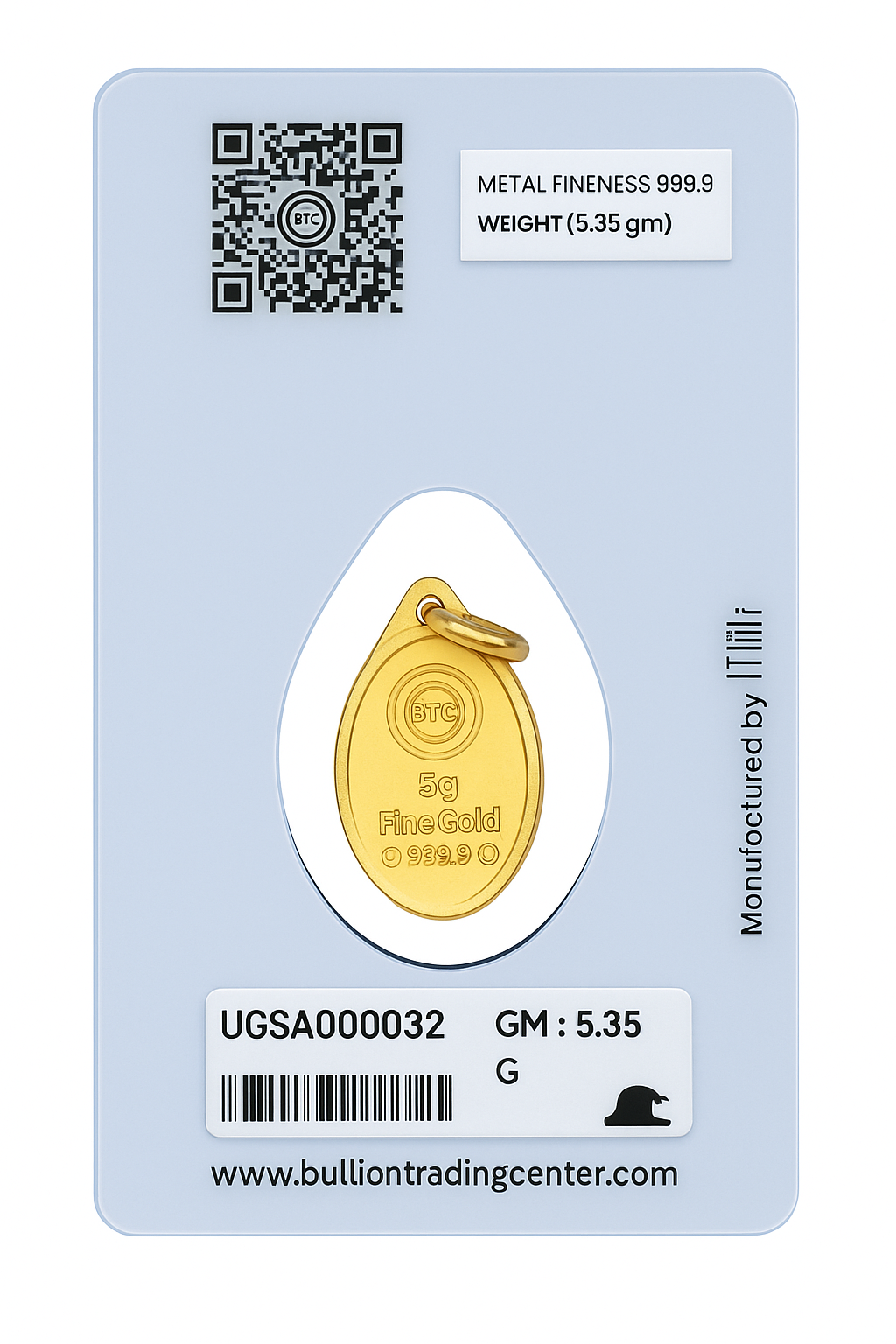 BTC Ayat El Kursi 5.35 Grams Gold Pendant 24KT - FKJPND24K6659