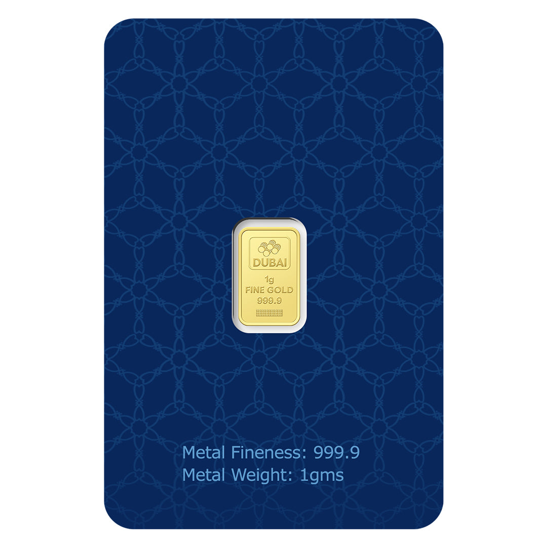Dubai 1 Gram Pure 999.9 Fine Gold Bar - FKJGBR24K2240
