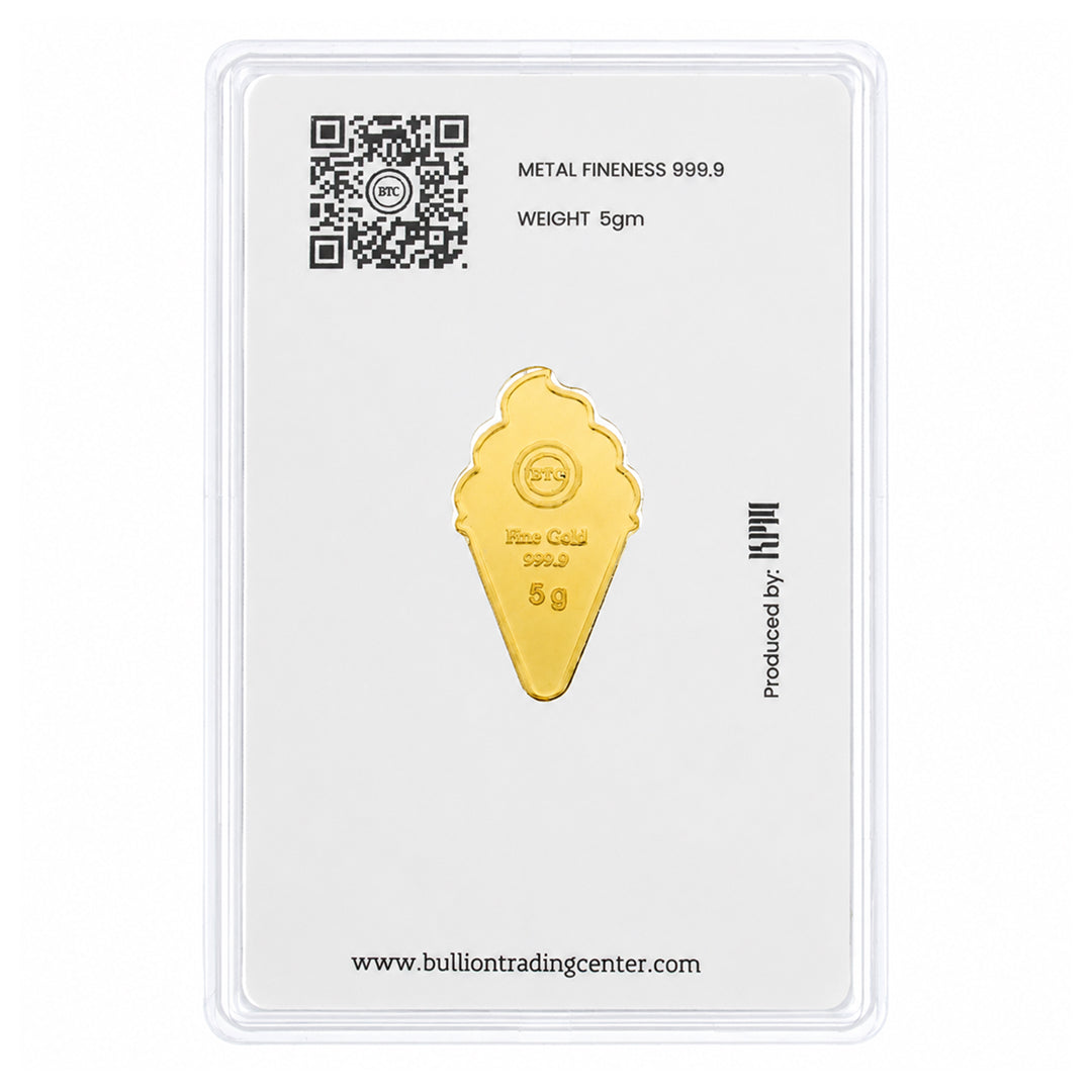 BTC Ice Cream Cone 5 Grams Gold Bar 24KT – FKJGBR24K7049