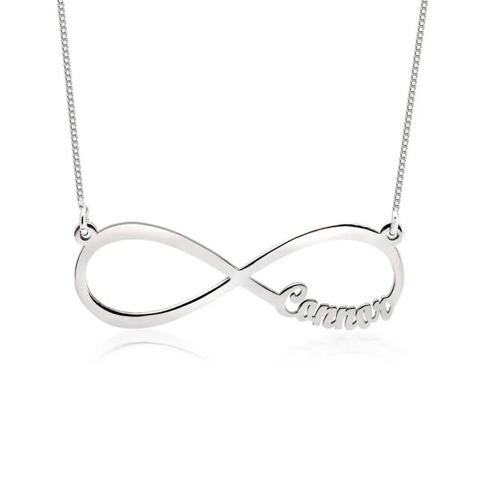 Gold & Silver Personalized Infinity Necklace with Names - FKJNKLU6215