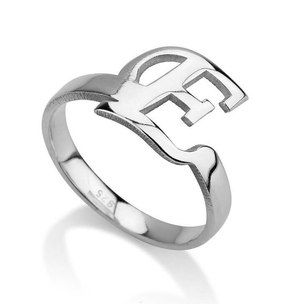 Gold & Silver Personalized Initial Letter Ring - FKJRNU6236