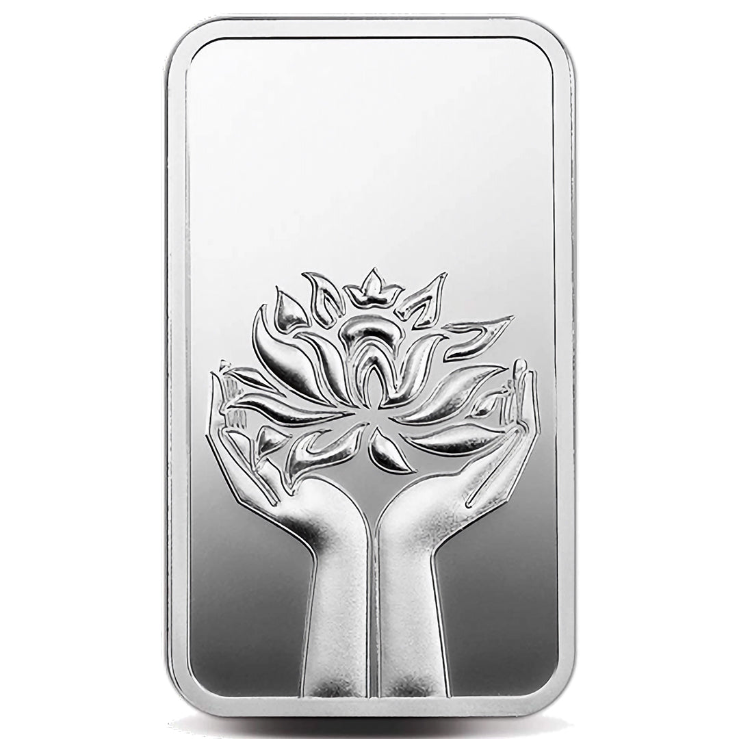 MMTC Pamp Lotus 20 Grams Silver Bar in 999.9 Silver - FKJGBRSL2216