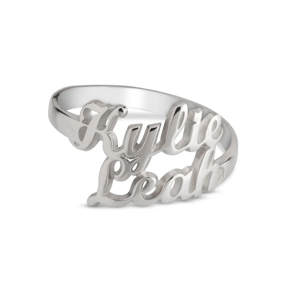 Gold & Silver Personalized Two Names Ring - FKJRNU6222