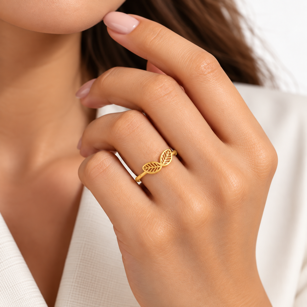 Gold Leaf Ring 18KT - FKJRN18KU2098