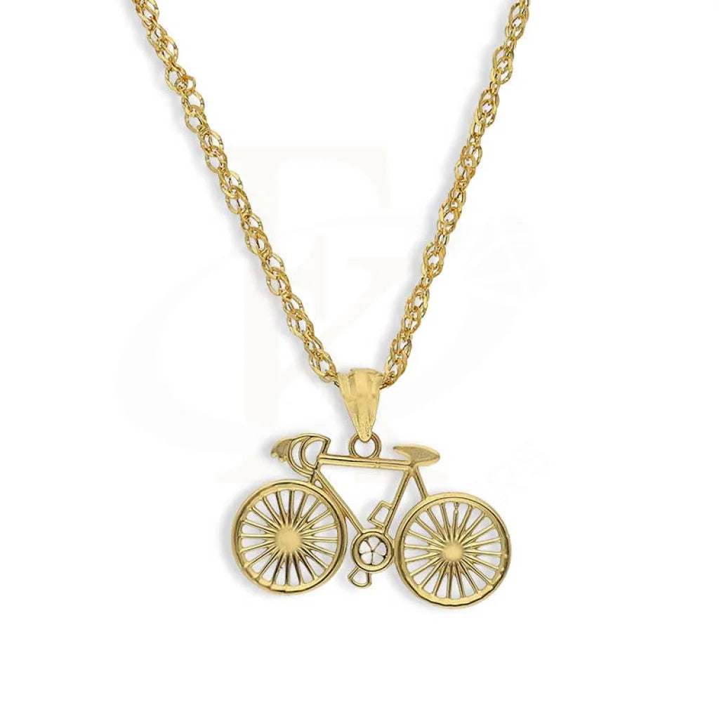 Gold Necklace (Chain With Cycle Pendant) 18KT - FKJNKL18K3088