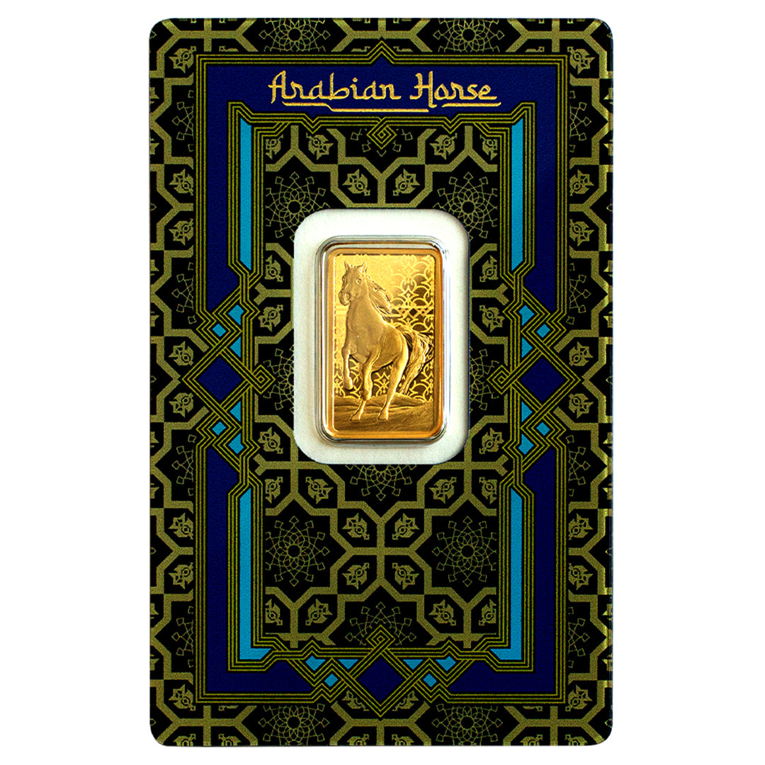 Pamp Suisse 5 Grams Arabian Horse Gold Bar 24KT - FKJGBR24K2281