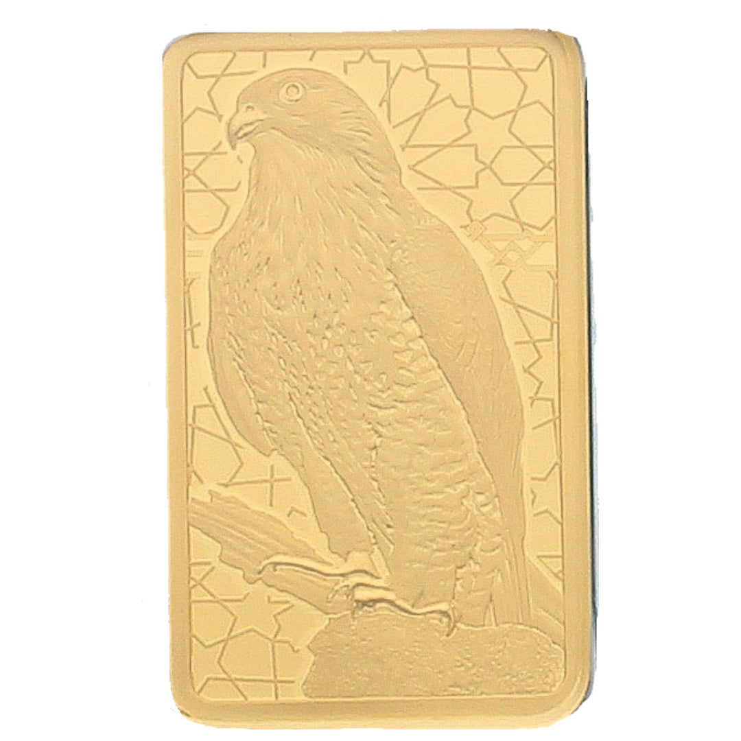 Pamp Suisse 5 Grams Arabian Falcon Gold Bar 24KT - FKJGBR24K2359