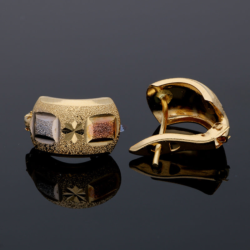 Gold Clip Earrings 18KT - FKJERN18KU3001