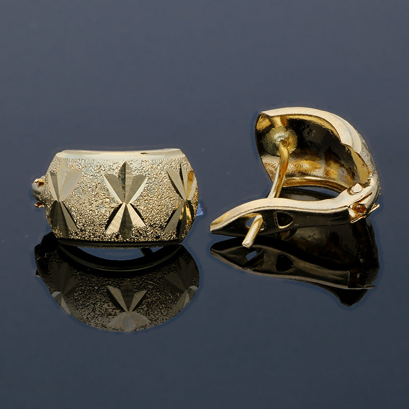 Gold Clip Earrings 18KT - FKJERN18KU3002
