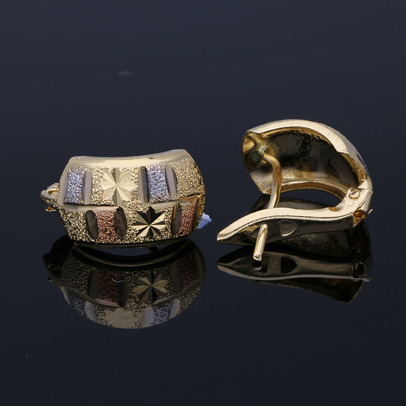 Gold Clip Earrings 18KT - FKJERN18KU3004