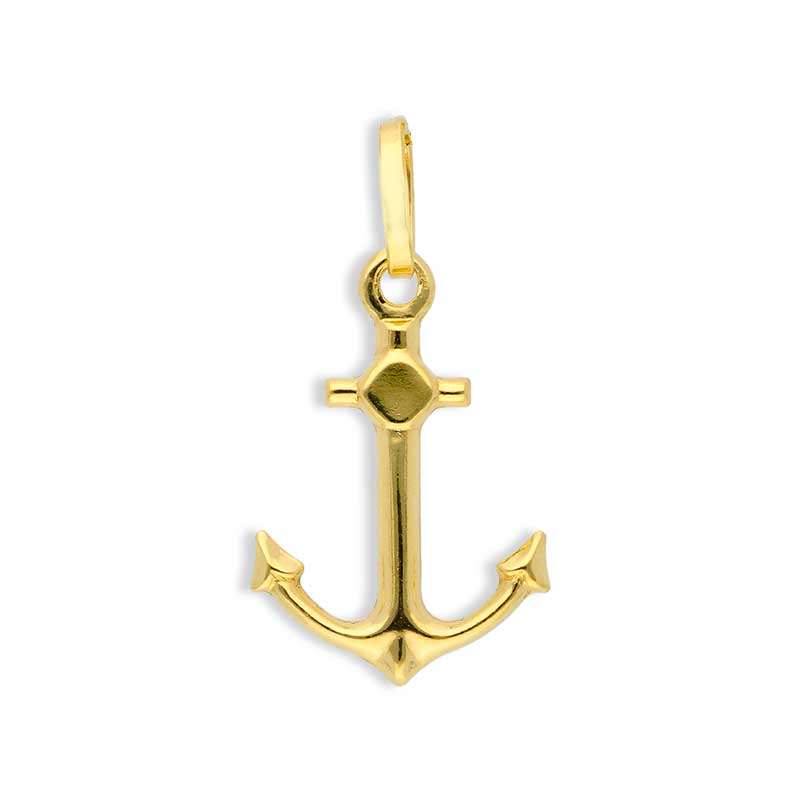 Gold anchor store pendant