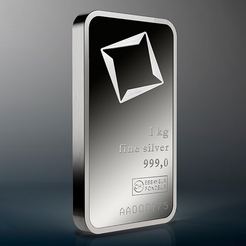 Valcambi Suisse 1 Kilogram Silver Bar in 999 Silver - FKJGBRSL2209