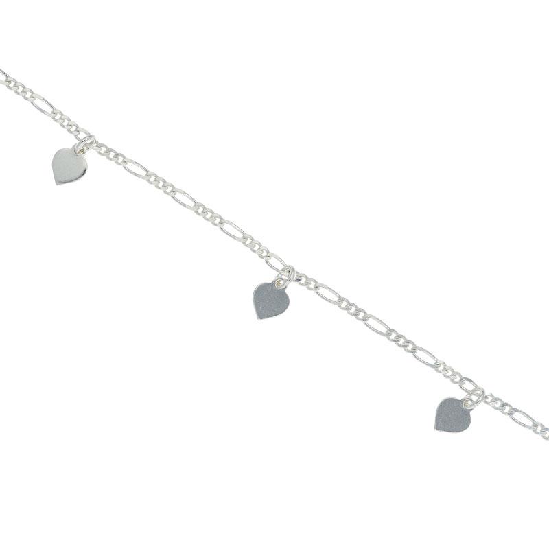Sterling Silver 925 Hearts Bracelet - FKJBRL2093