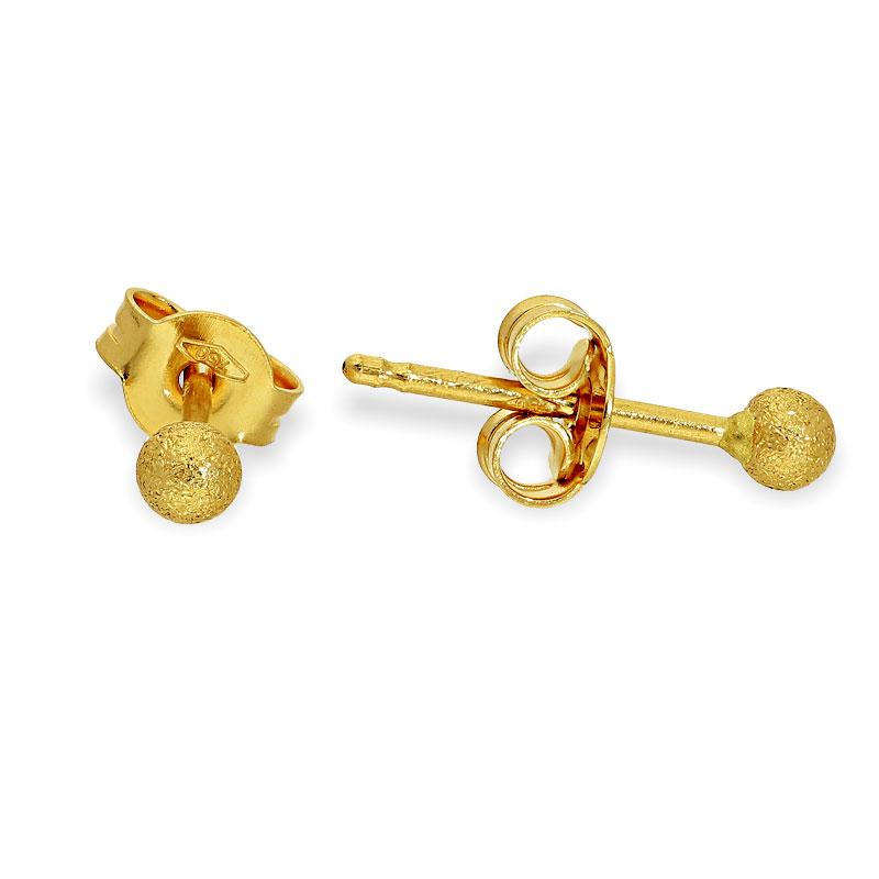 Gold Stud Ball Earrings 18KT - FKJERN18K1810