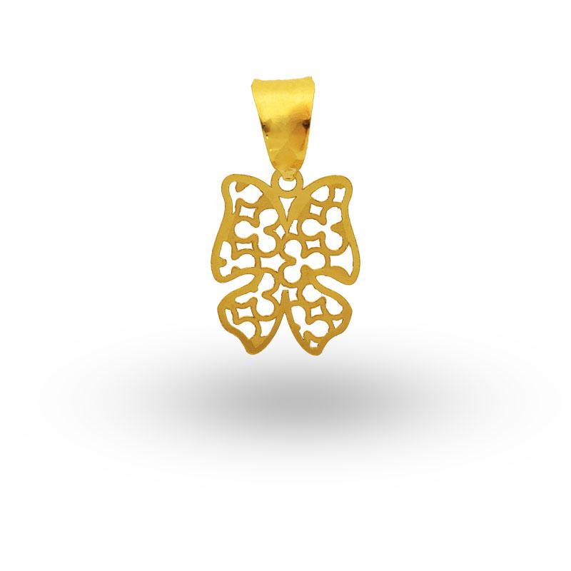 Gold Butterfly Pendant 18KT - FKJPND18K2046