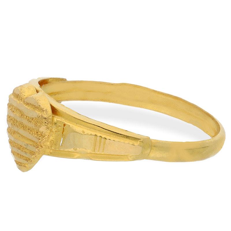 Gold Heart Pendant Set (Necklace, Earrings and Ring) 18KT - FKJNKLST1704