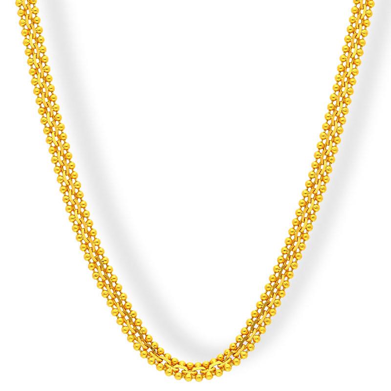 Gold Sterling Balls chain 22KT - FKJCN22K2120