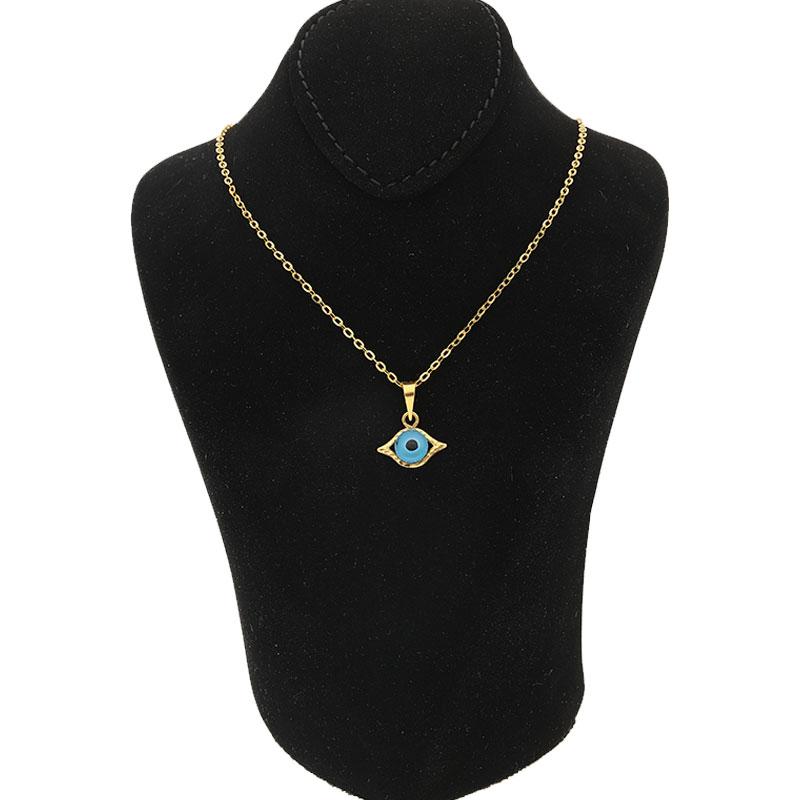 Gold Necklace (Chain with Eye Pendant) 18KT - FKJNKL1477