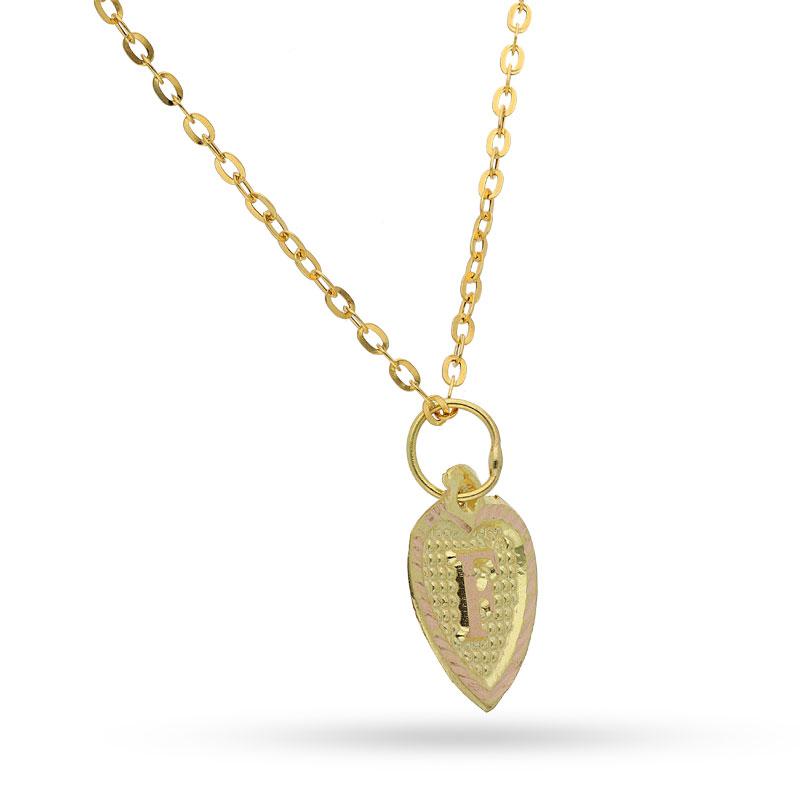 Gold Necklace (Chain with Alphabet Pendant) 18KT - FKJNKL1452