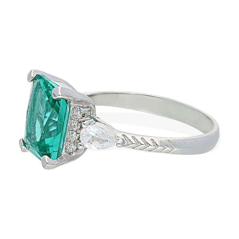 Sterling Silver 925 Blue Solitaire Ring - FKJRNSL2273