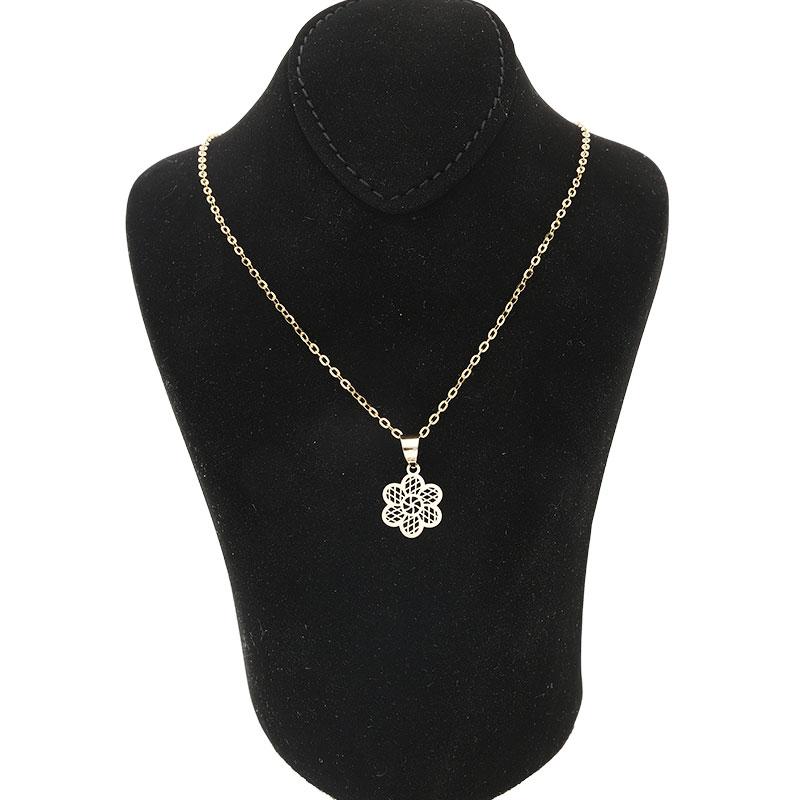 Gold Necklace (Chain with Flower Pendant) 18KT - FKJNKL18K2079