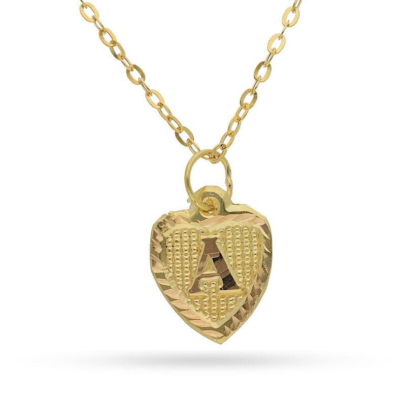 Gold Necklace (Chain with Alphabet Pendant) 18KT - FKJNKL1452