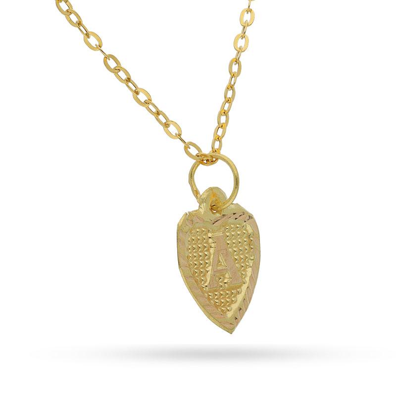 Gold Necklace (Chain with Alphabet Pendant) 18KT - FKJNKL1452