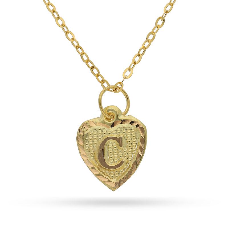 Gold Necklace (Chain with Alphabet Pendant) 18KT - FKJNKL1452