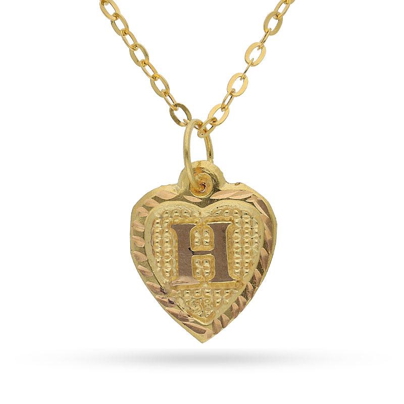 Gold Necklace (Chain with Alphabet Pendant) 18KT - FKJNKL1452
