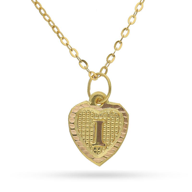 Gold Necklace (Chain with Alphabet Pendant) 18KT - FKJNKL1452