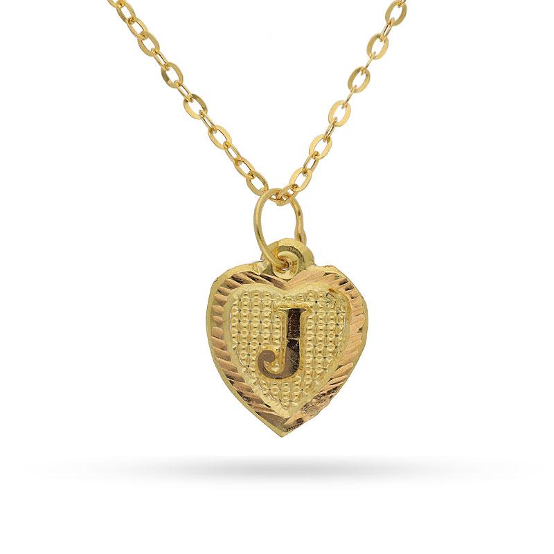 Gold Necklace (Chain with Alphabet Pendant) 18KT - FKJNKL1452