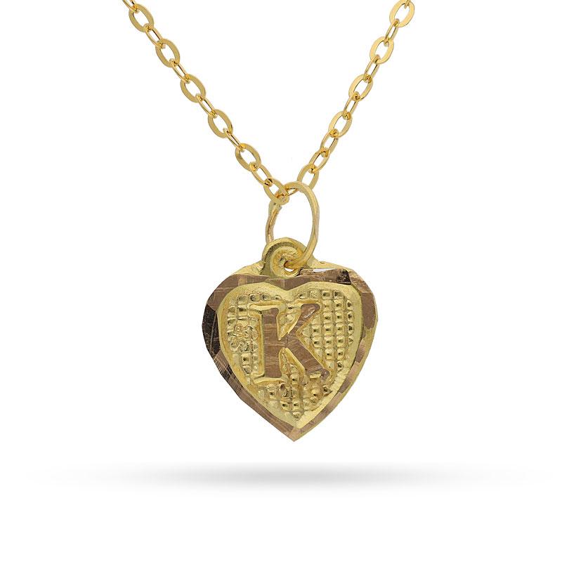 Gold Necklace (Chain with Alphabet Pendant) 18KT - FKJNKL1452