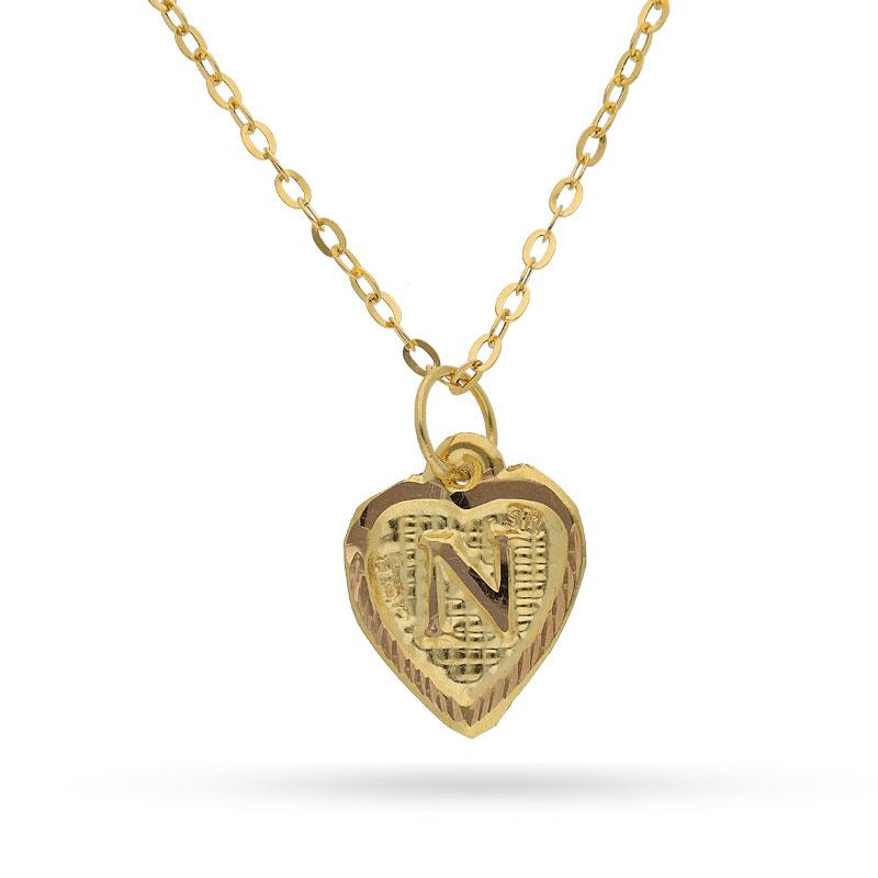 Gold Necklace (Chain with Alphabet Pendant) 18KT - FKJNKL1452