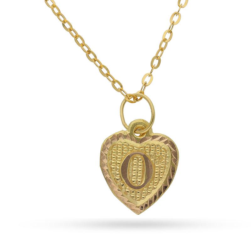 Gold Necklace (Chain with Alphabet Pendant) 18KT - FKJNKL1452