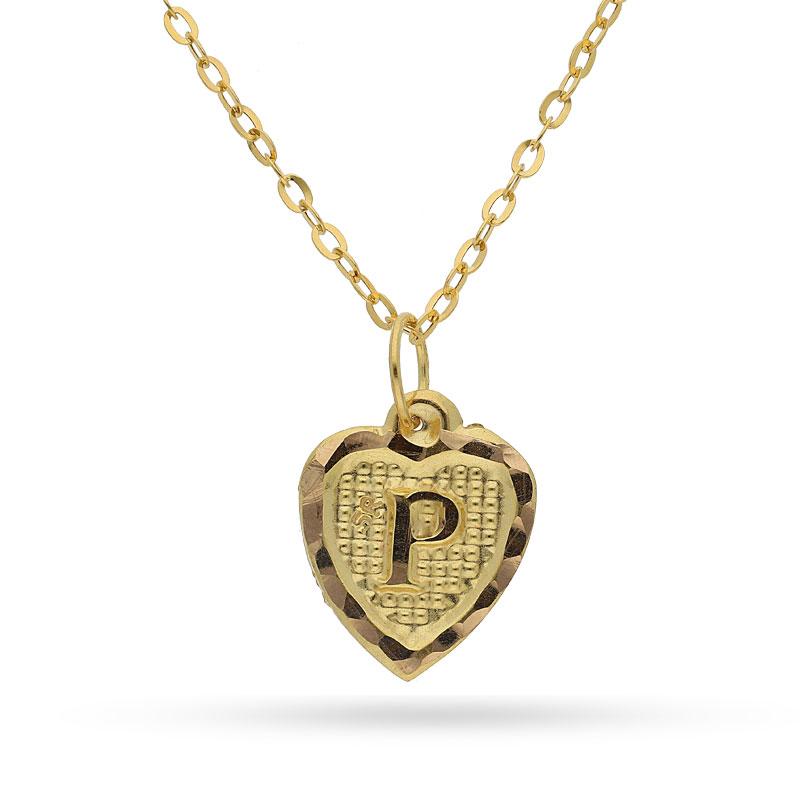 Gold Necklace (Chain with Alphabet Pendant) 18KT - FKJNKL1452