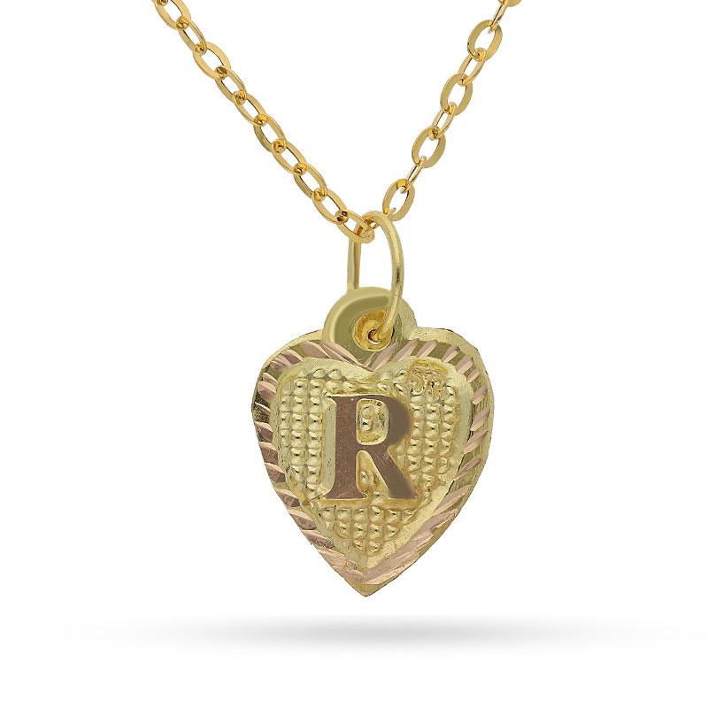 Gold Necklace (Chain with Alphabet Pendant) 18KT - FKJNKL1452