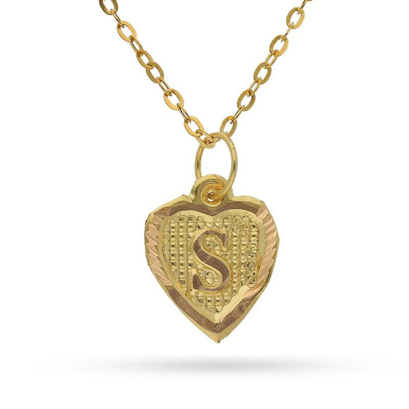 Gold Necklace (Chain with Alphabet Pendant) 18KT - FKJNKL1452
