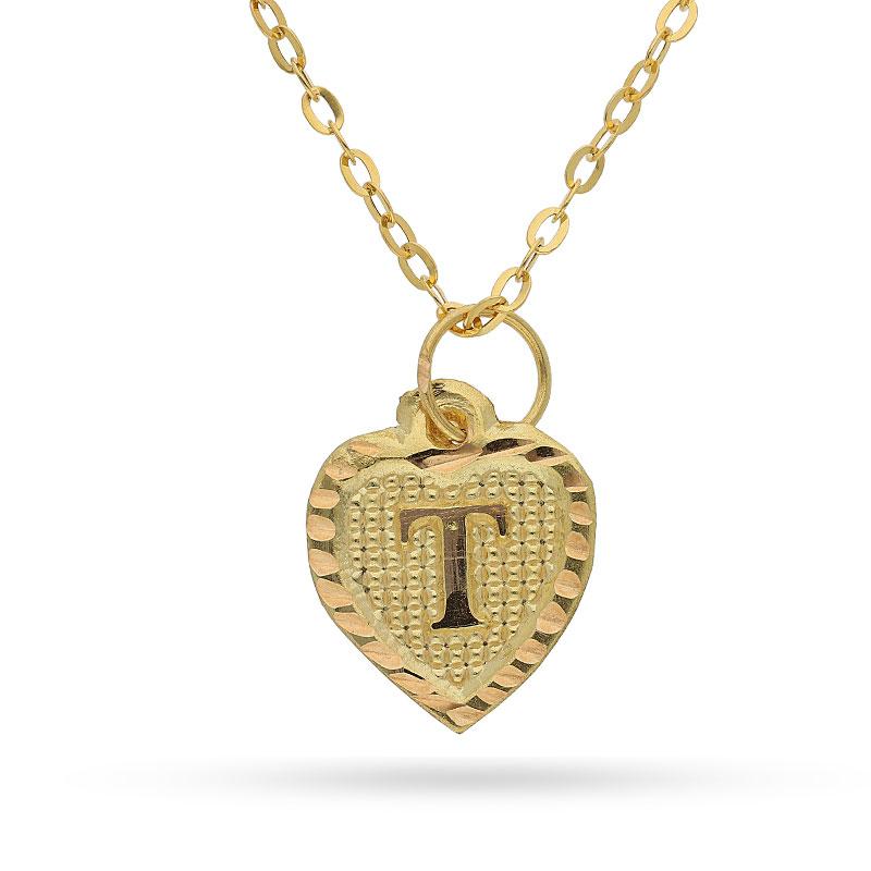 Gold Necklace (Chain with Alphabet Pendant) 18KT - FKJNKL1452