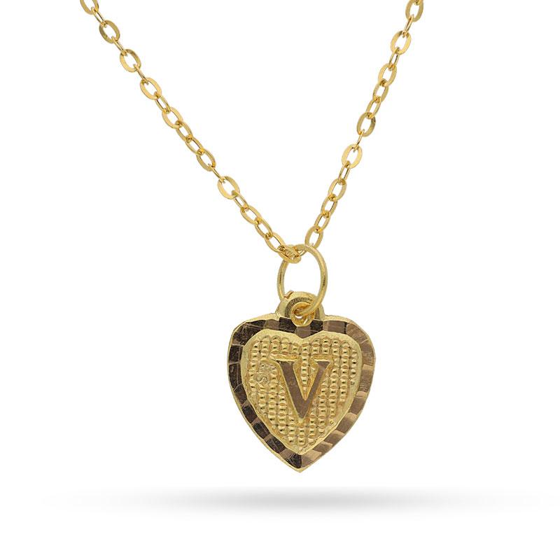 Gold Necklace (Chain with Alphabet Pendant) 18KT - FKJNKL1452