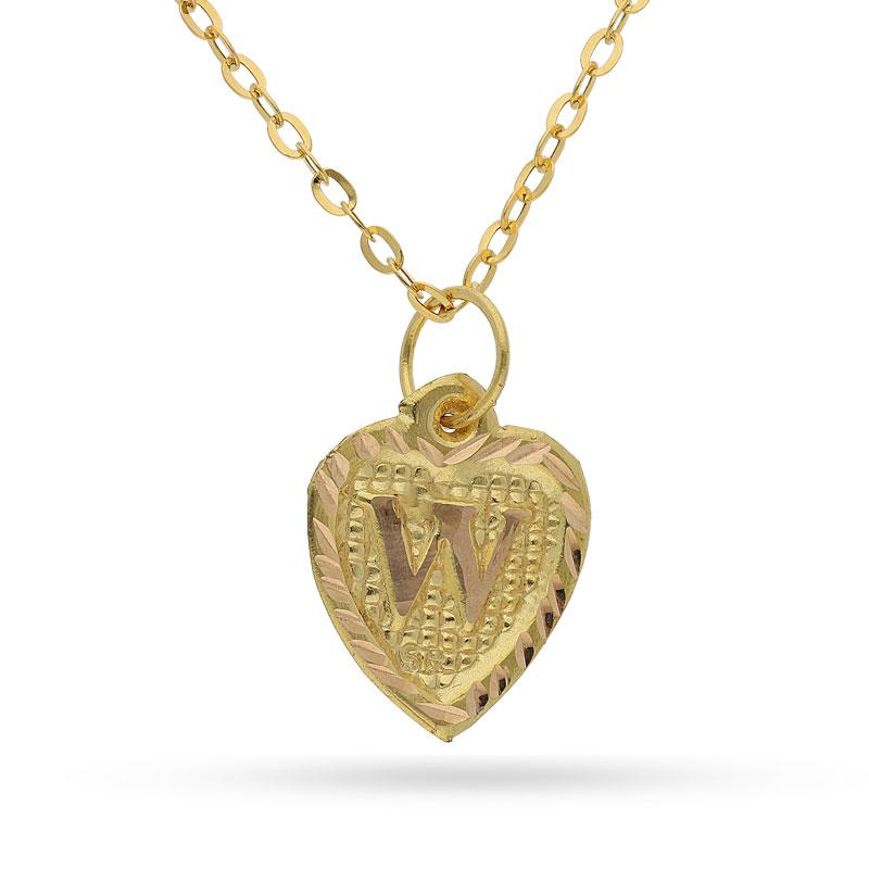 Gold Necklace (Chain with Alphabet Pendant) 18KT - FKJNKL1452