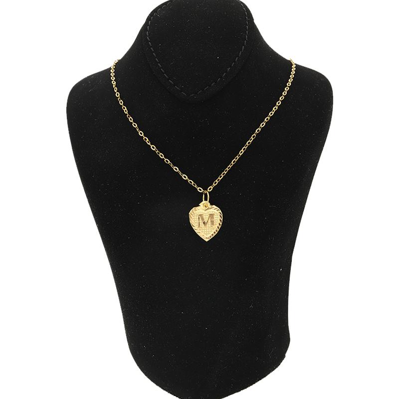 Gold Necklace (Chain with Alphabet Pendant) 18KT - FKJNKL1452