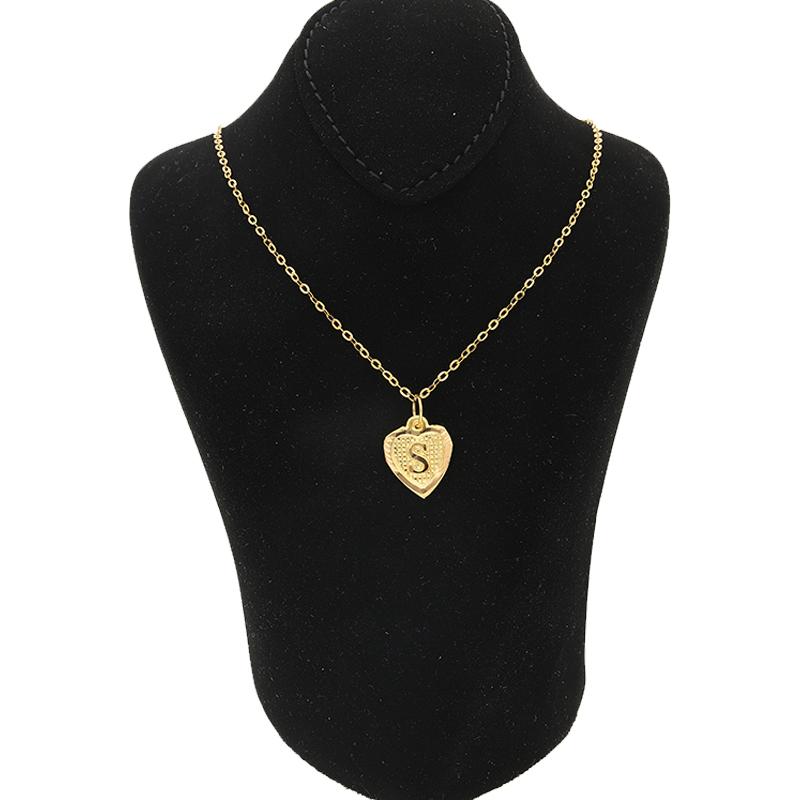 Gold Necklace (Chain with Alphabet Pendant) 18KT - FKJNKL1452