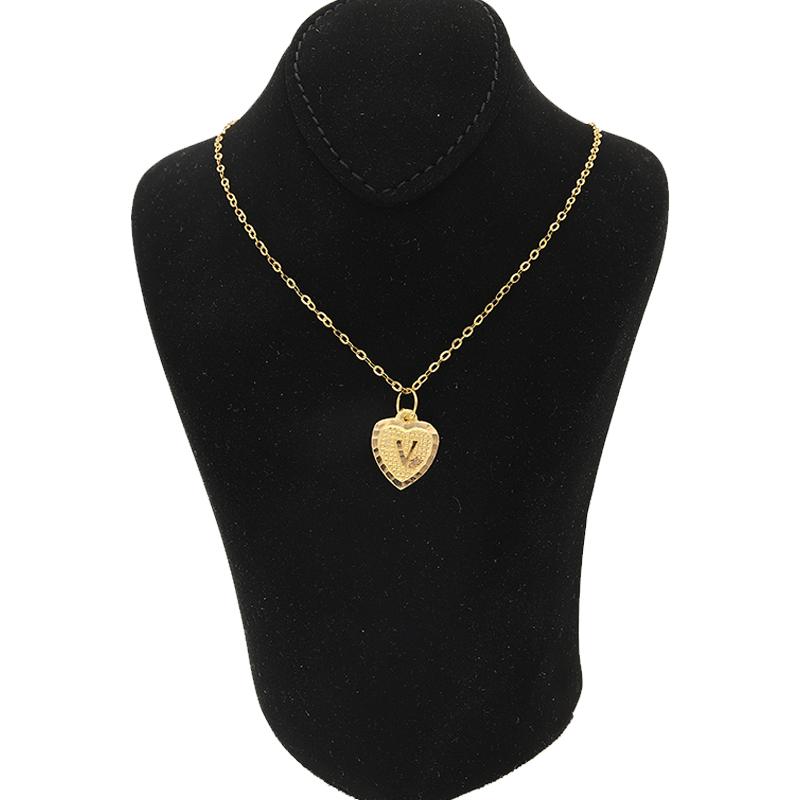 Gold Necklace (Chain with Alphabet Pendant) 18KT - FKJNKL1452