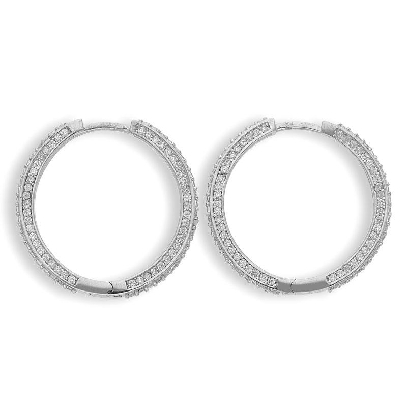 Sterling Silver 925 Style Hoop Earrings - FKJERNSL2168