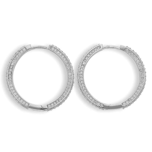 Sterling Silver 925 Style Hoop Earrings - FKJERNSL2168